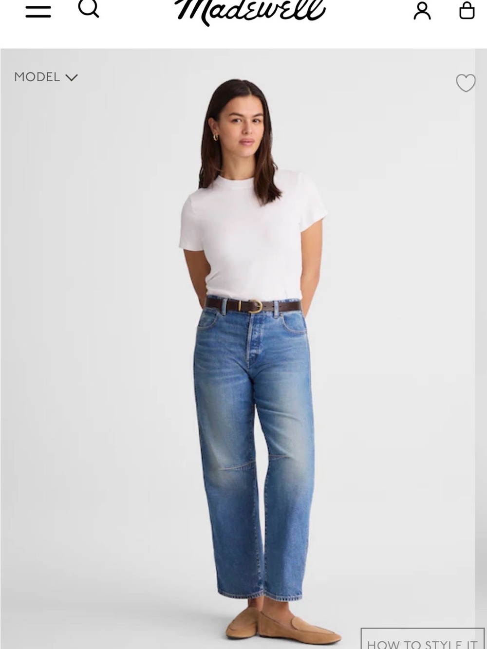 Madewell Darted Barrel Leg Jean sz 27 NWOT